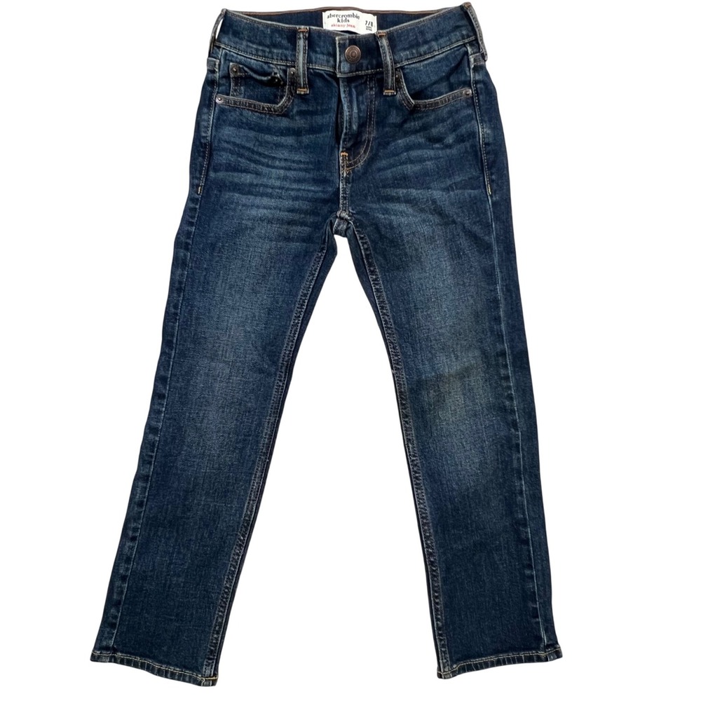 Abercrombie Kids Skinny Jean Blue Denim Size 7/8 Boys‎ Girls Classic Fit J5